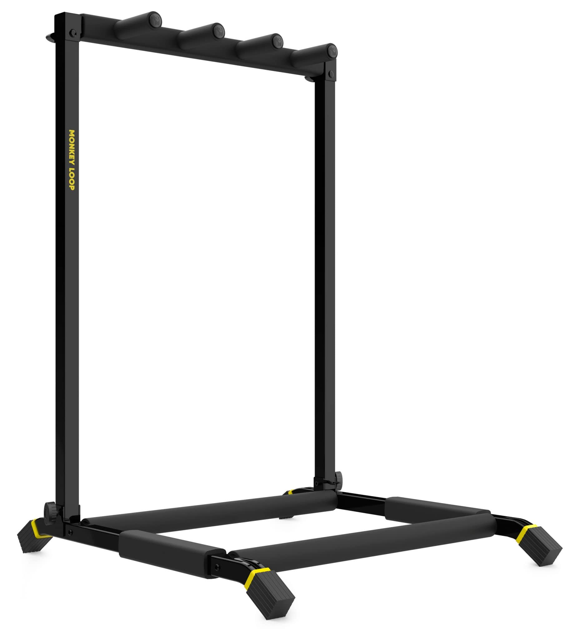 Monkey Loop Floor Prime 3 Floor Guitar Stand for 3 Instruments - Measures 68 x 44 x 54 cm - Made of Steel - Compact Design - Sturdy - Guitar Accessories