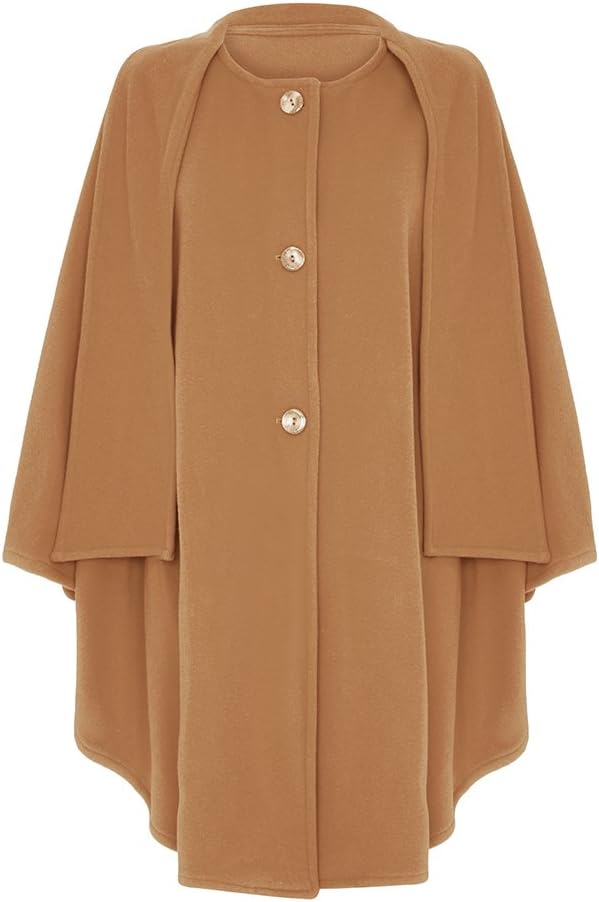 Wool & Cashmere Cape with Scarf