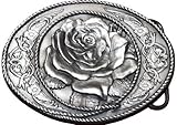 Belt Buckle - Western Rose - Belt Buckle