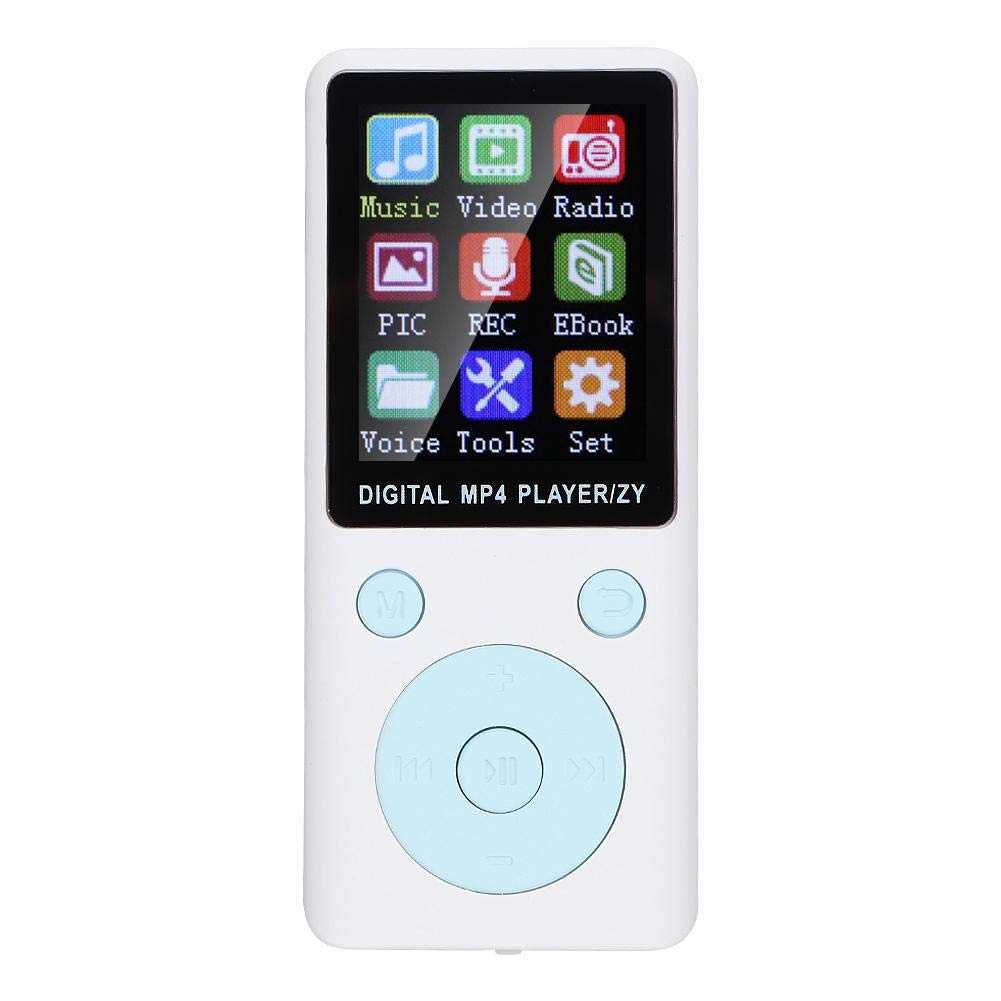 Socobeta Multifunctional MP3 MP4 player with Bluetooth 4.2 function for students, supports 32G memory card(White).
