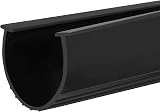 sourcing map 9 Ft U Shape Rubber Garage Door Bottom Weather Seal Stripping Black view 1