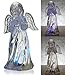 BANBERRY DESIGNS Christmas Angel Figurines - Set of 3 Acrylic Light Up Angels - Color Changing LED Lights - Assorted Angel Figurines