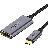 USB C to HDMI Adapter 4K Cable, UOEOS USB 3.1 Type-C to HDMI Adapter Thunderbolt 3 Compatible for MacBook Pro 2020/2019/2018,