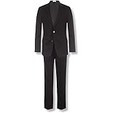 Calvin Klein Boys' 2-piece Formal Suit Set, Single Breasted Jacket & Straight Leg Dress Pants