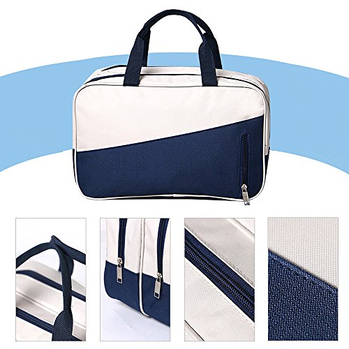 K.T. Fancy Waterproof Wet Dry Separation Sports Fitness Bag multi-functional Oxford cloth storage Travel Cosmetic Organizer (Navy Blue)