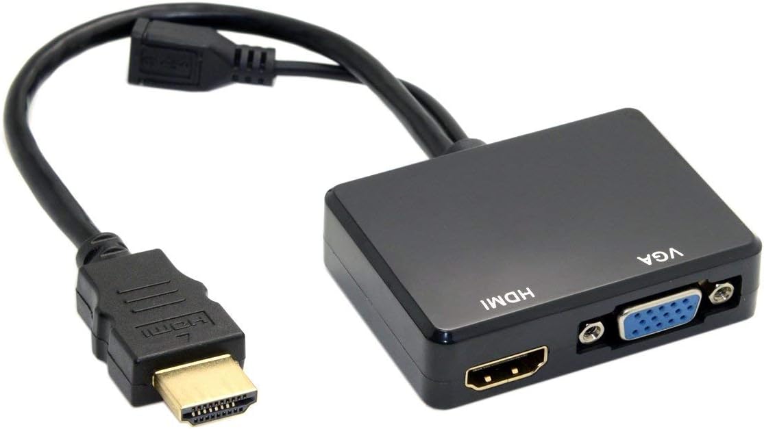 Buy LipiWorld® HDMI to VGA & HDMI Female Splitter with Audio Video