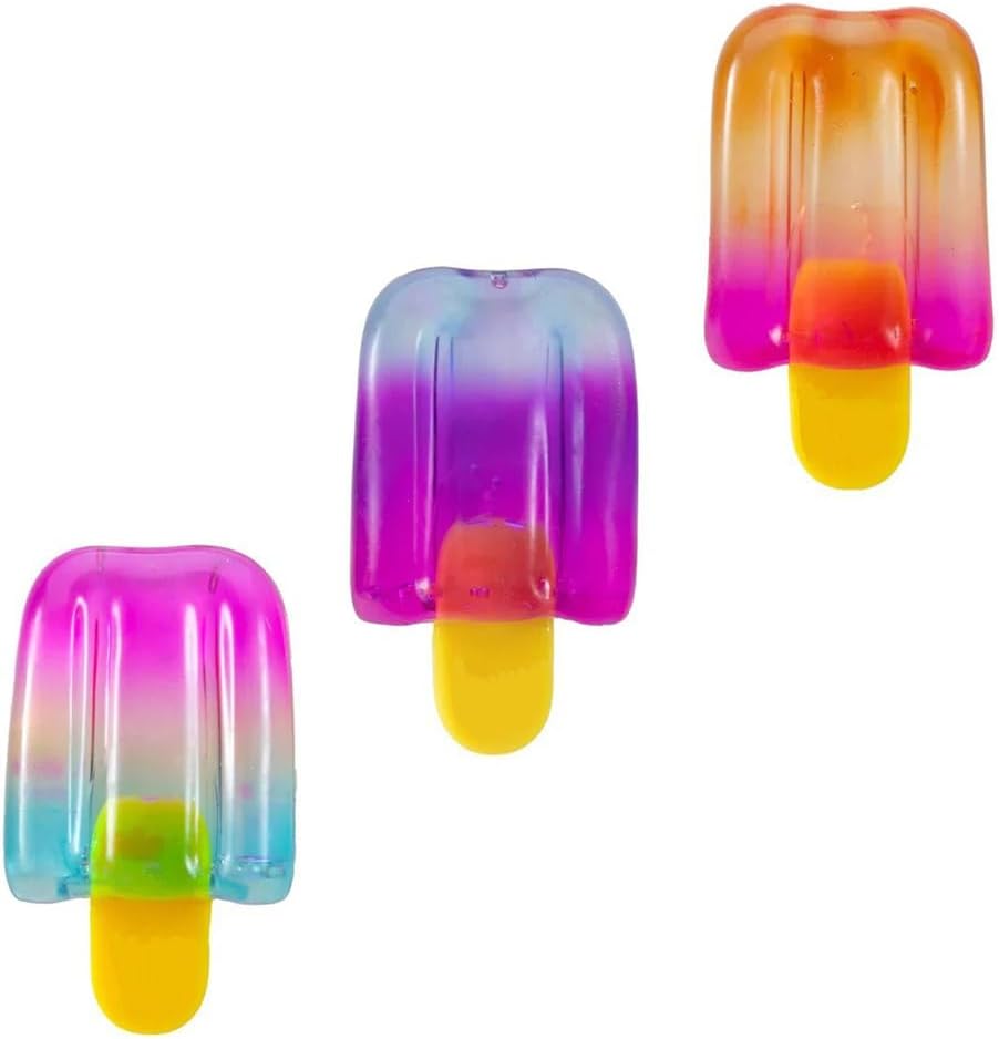 3PCS ice Cream-Shaped Stress-Relieving Toys, Super Soft Squeeze Toys for Relieving Stress, high-Pressure Relief, Gentle Compression, Suitable for Relaxation, use in Offices and at Home