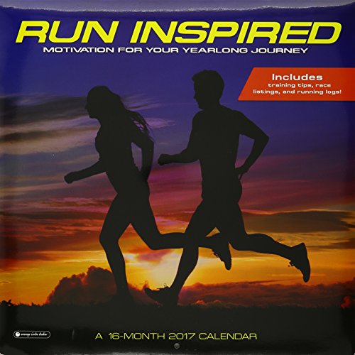 Orange Circle Studio 16-Month 2017 Wall Calendar, Run Inspired