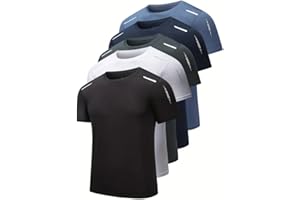 Quick Dry Ice Silk Athletic T-Shirts for Men, Athletic Short Sleeve Moisture Wicking Tee for Running,Training （1 Piece）