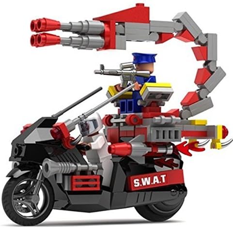Creative Play All-in-One-Box-of-Fun Preschool, Pre-Kindergarten Technic Great Vehicles Motorcycle Building Block Toys Black
