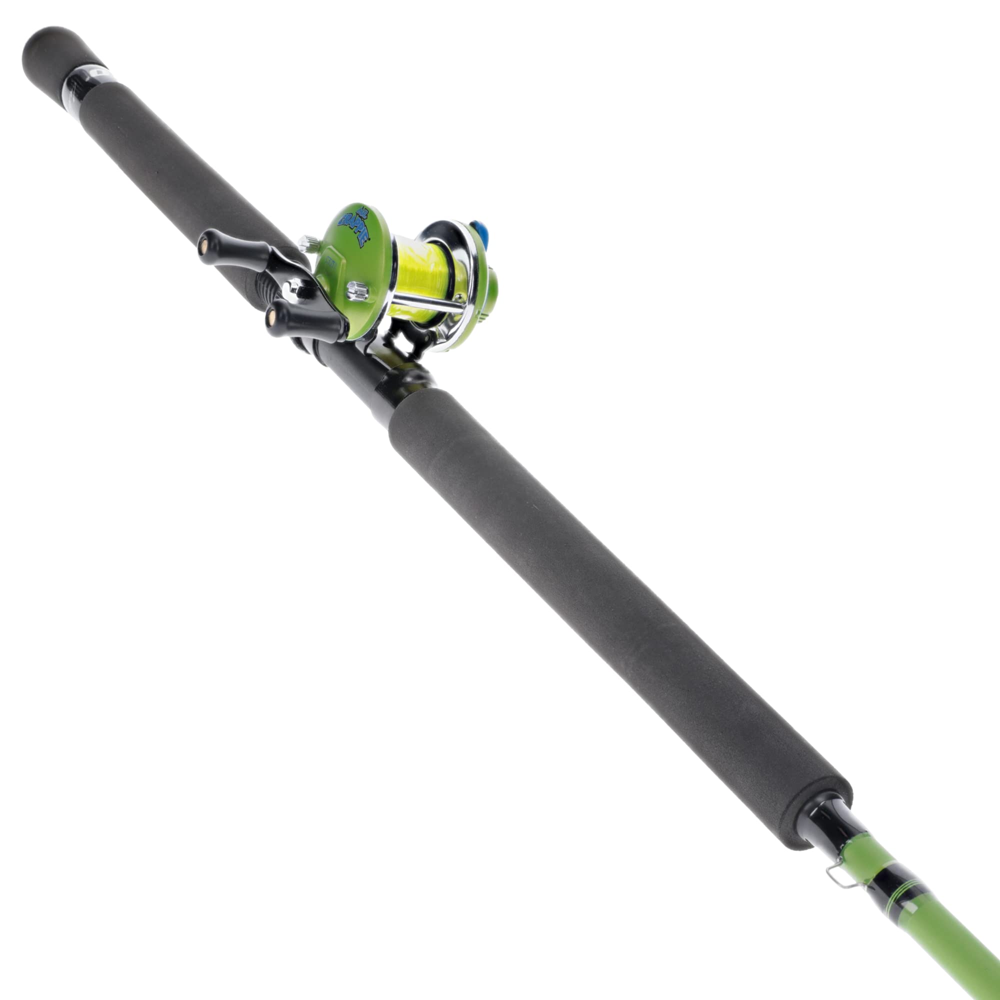 Photo 1 of ***SELLING FOR PARTS*** ULew's Crappie Thunder Jig/Troll Reel and Fishing Rod Combo, 12-Foot 2-Piece IM6 Graphite Blank, Right-Hand Retrieve, Crappie Thunder Green