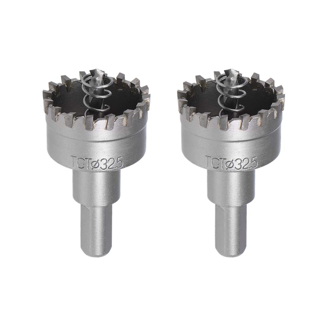 sourcing map 32.5mm Carbide Hole Cutter, Hole Saws for Stainless Steel Sheet Metal, High Density Carbide Tooth, 2pcs