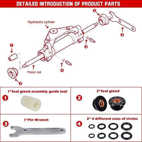 Seastar HS5157 Front Mount Hydraulic Steering Cylinder Seal Kit With Pin Wrench