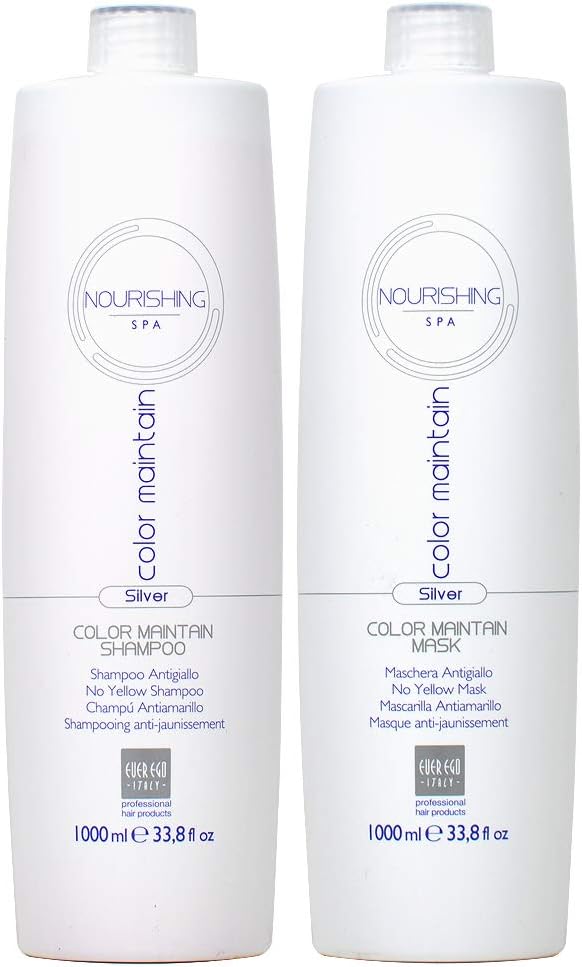 Ever EgoSilver Color Maintain Shampoo + Mask 1000ml / 33.8oz