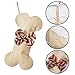 Beyond Your Thoughts New Linen Dog Bone Christmas Stockings for Pet Jute Natural Burlap Holidays-16 inches x 8 inches 1# Red Bowknot (1 Pack)