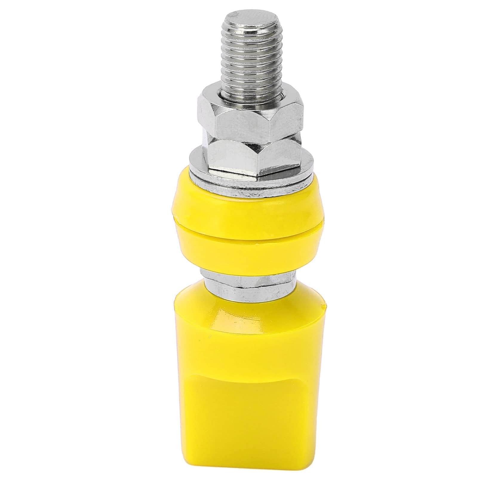Terminal Multipurpose Junction Post Block Terminal 4mm Brass Flat Cover Binding Post M8 100A High Current Terminal Block with Jack(yellow)