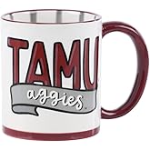 Glory Haus Collegiate Jumbo Coffee or Soup Mugs, Hand Painted 16oz Ceramic (Texas A&M)