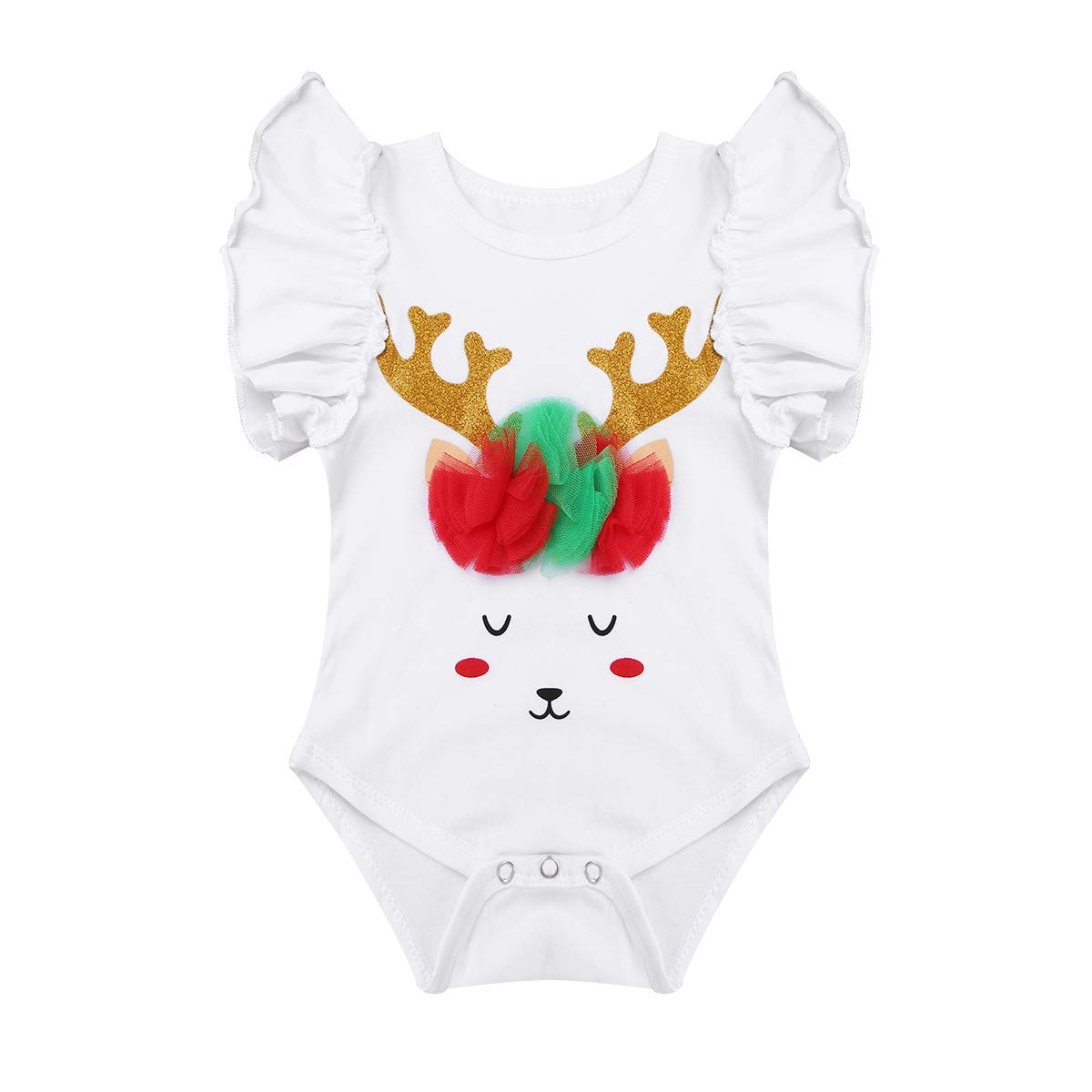 Yizyif Bebe Fille Vetement 1er Anniversaire Barboteuse Bapteme Body Imprime Tete De Cerf Combinaison A Volants Tutu Jupe Licorne Deguisement Noel Costume Fete 0 12 Mois Bebe Combinaisons Et Barboteuses Lawawarenesssociety In