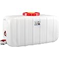YXCUIDP Water Tank with Faucet,25L/50L/100L/150L/200L/300L Water Tank Storage Container,White Food-Grade Plastic Water Storage Bucket for Irrigation,Outdoor Emergency Water Barrel