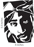 Tupac Shakur Cut Vinyl Decal 2pac Sticker Makaveli