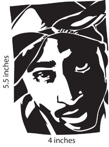 Tupac Shakur Cut Vinyl Decal 2pac Sticker Makaveli