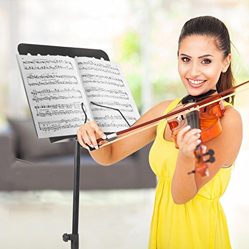 Apelila Folding Music Stand - Adjustable Tripod Stand Holder - Folding Metal Stand,Black (#1 Music Stand)
