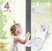 Sliding Door Lock for Baby Safety, Proof Child Pet Doors/Closets/Windows Lock, Childproof Your Home with No Screws or Drills - 4 Pack