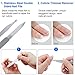 Blackhead Remover Comedone Extractor Tweezers Manicure Nail Clippers Kit, for Nial Cutter Acne Pimple Blemish Removal Professional Stainless Steel Travel Tools Set with Leather Case by Teamkio