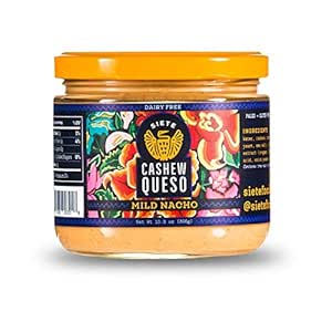 Siete Dairy Free Cashew Queso, Mild Nacho, 10.8oz Jar (2 PACK)