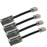 Telephone Cord Detangler,Glian 4Pack Black Extended Rotatable Anti-tangle RJ11 4P4C Phone Cord Tangle Free Landline Phone Cable Untangler Accessory