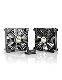 infinity multifan S7, AC Quiet Dual 120 mm USB Ventilador de refrigeración para receptor DVR PlayStation, Xbox computadora Gabinete