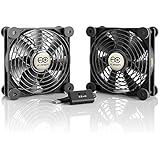 AC Infinity MULTIFAN S7, Quiet Dual 120mm USB Fan for Receiver DVR Playstation Xbox Computer Cabinet Cooling