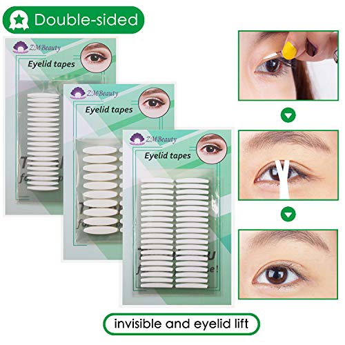 6 Packs Natural Invisible Single/Double Side Eyelid Tapes Stickers