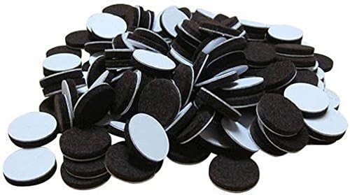160 Pieces 1" Round Heavy Duty Self-Stick Dark Brown Felt Pads Sliders