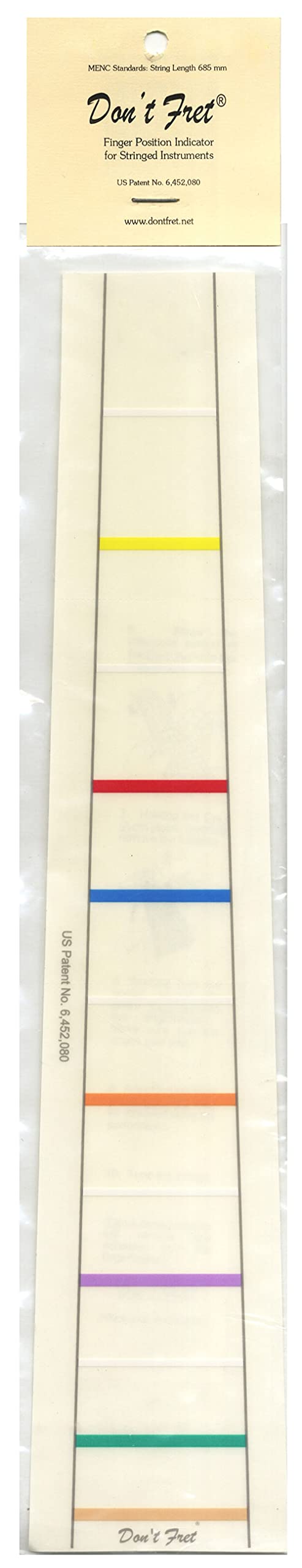 Fingerboard marking DON`T FRET 107, for 1/4 cello, with 12 lines