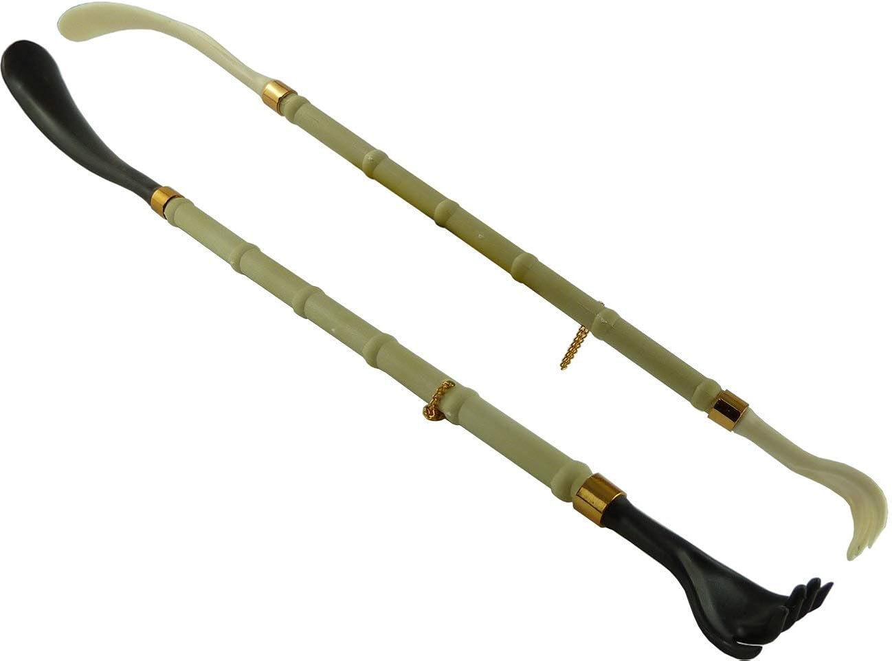 BRAND NEW Dual Action LONG HANDLE BACK SCRATCHER & SHOE HORN