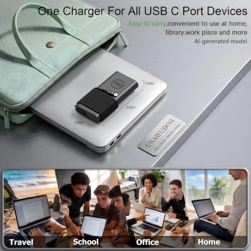 130W USB C Laptop Charger Compatible with Dell Precision 5530 5550 5560 5570 5750 5760 5770,Latitude 5401 5411 5501 5511 5520,XPS 15 17 9575 9500 9700 Power Supply Cord (DA130PM170 HA130PM170 0K00F5)
