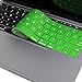 Kuzy Compatible with MacBook Pro Keyboard Cover with Touch Bar for 13 and 15 inch 2019 2018 2017 2016 (Apple Model A2159, A1989, A1990, A1706, A1707) Silicone Skin Protector, Green