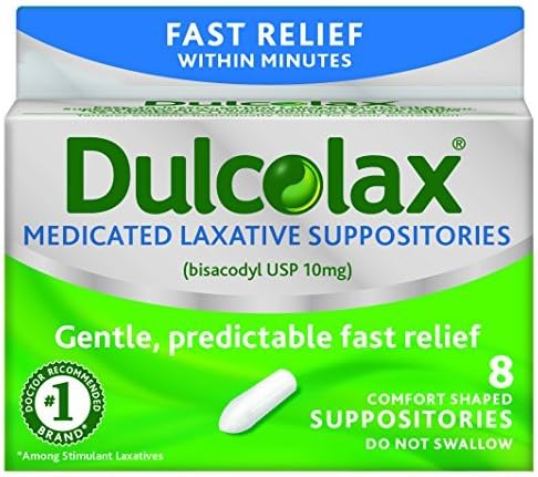 Dulcolax Laxative Suppositories, 8 Count by Dulcolax