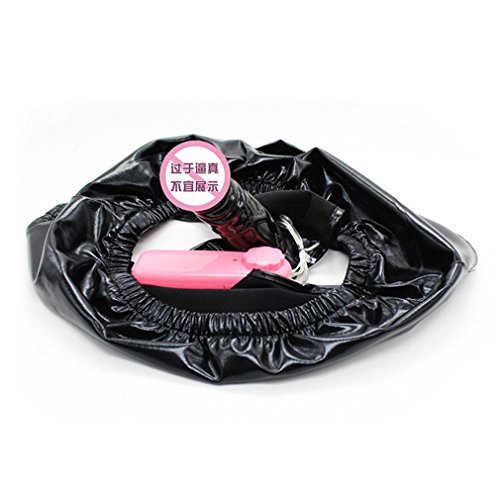 Masquerade Halloween Cosplay BDSM Fetish Bondage Flirting Woman's Sexy Chastity Pants Thong With Dildo Vibration (Black 1)