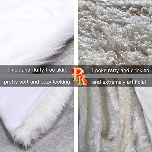image for YEAHOME Christmas Tree Skirt 48 Inch Luxury Faux Fur Tree Skirts Xmas 