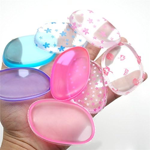 ZasPen TM 8Pcs Sample Silicone Sponge Blender Makeup Puff Sponge Liquid Foundation BB Cream Face Powder Applicator Beauty Make up Tools