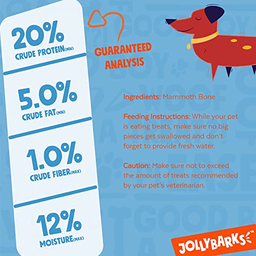 JollyBarks Mammoth 12''16" Big Dog Bone, Premium Dog Chew Bones for