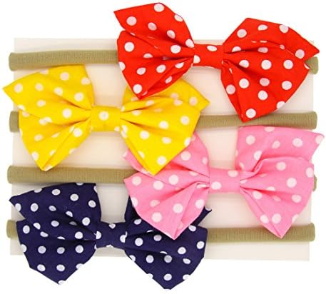 Baby Girl Bow Headband Toddle Nylon Stretchy Hair Accessories Photography Prop