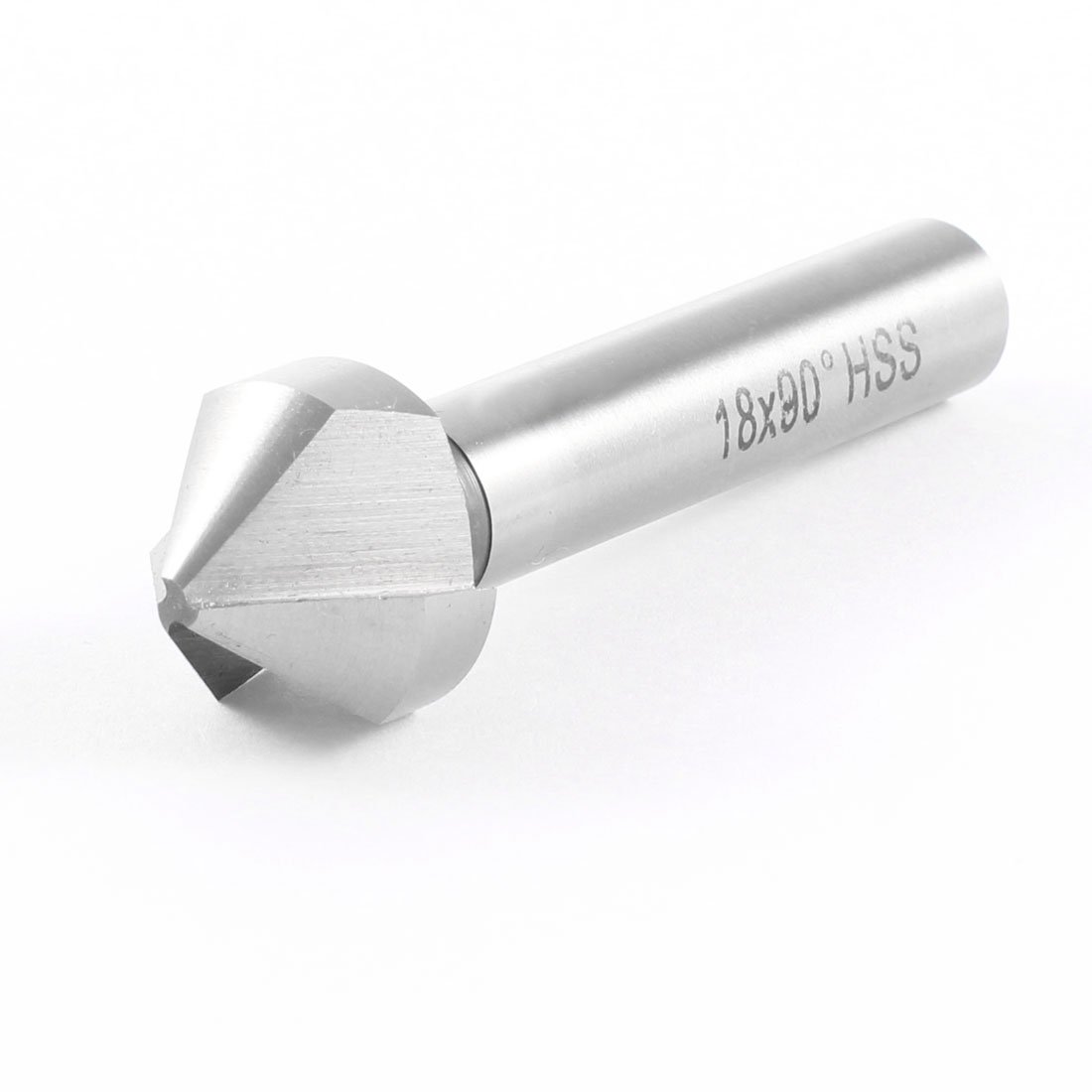 Sourcingmap 3 Flute 18mm Cutting Dia 90 Degree Straight Shank Chamfer Cutter