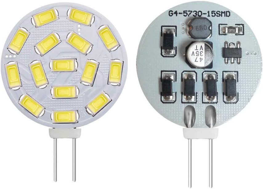 AHEVO G4 3W LED Light Bulbs, Equivalent to 20-30W Halogen Lamps, G4 Base AC/DC 12V,300 LM, 120°Flood Beam, Recessed Lighting - Image 4