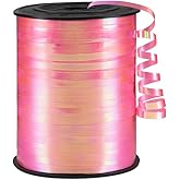 KMER LIFE Pink Gradient Curling Ribbon, 1/5" Wide x 500 Yards Christmas Curling Ribbons for Gift Wrapping, Party Decoration, Balloon String, Crafting, Balloon Ribbons for Florist Flower (1 Roll)