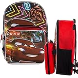 Disney Pixar Cars Kids 16â€ Backpack and Insulated Lunch Box Set Lightning McQueen School Bag