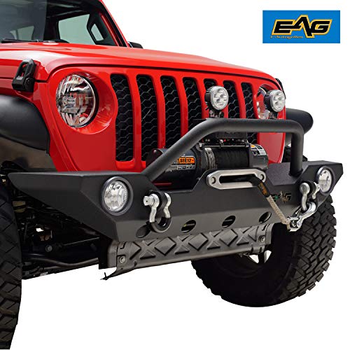 EAG Front Bumper with Fog Light Hole and DRing Fit for 2020 2021