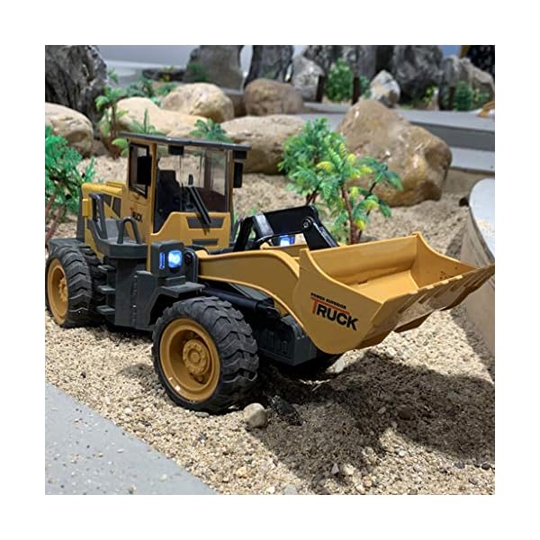 PBTRM 2.4Ghz RC Ferngesteuerter Bagger Baustellen-Fahrzeug, 1: 8 RC Truck Alloy Schaufellader Traktor Schaufel Radlader… – Bild 3